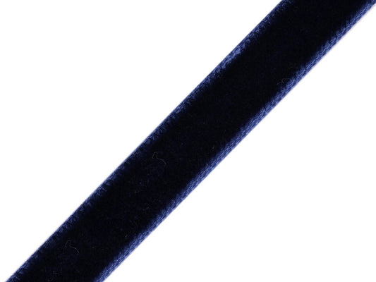 Ruban en velours 9 mm (pack de 3 m) - bleu foncé