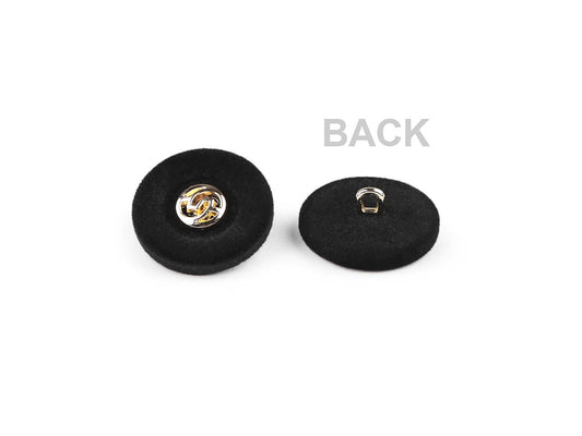alt
Boutons en velours sur tige 28 mm - noirs et dorés
