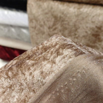 Velvet with a crinkle effect - brown 160 g/m²