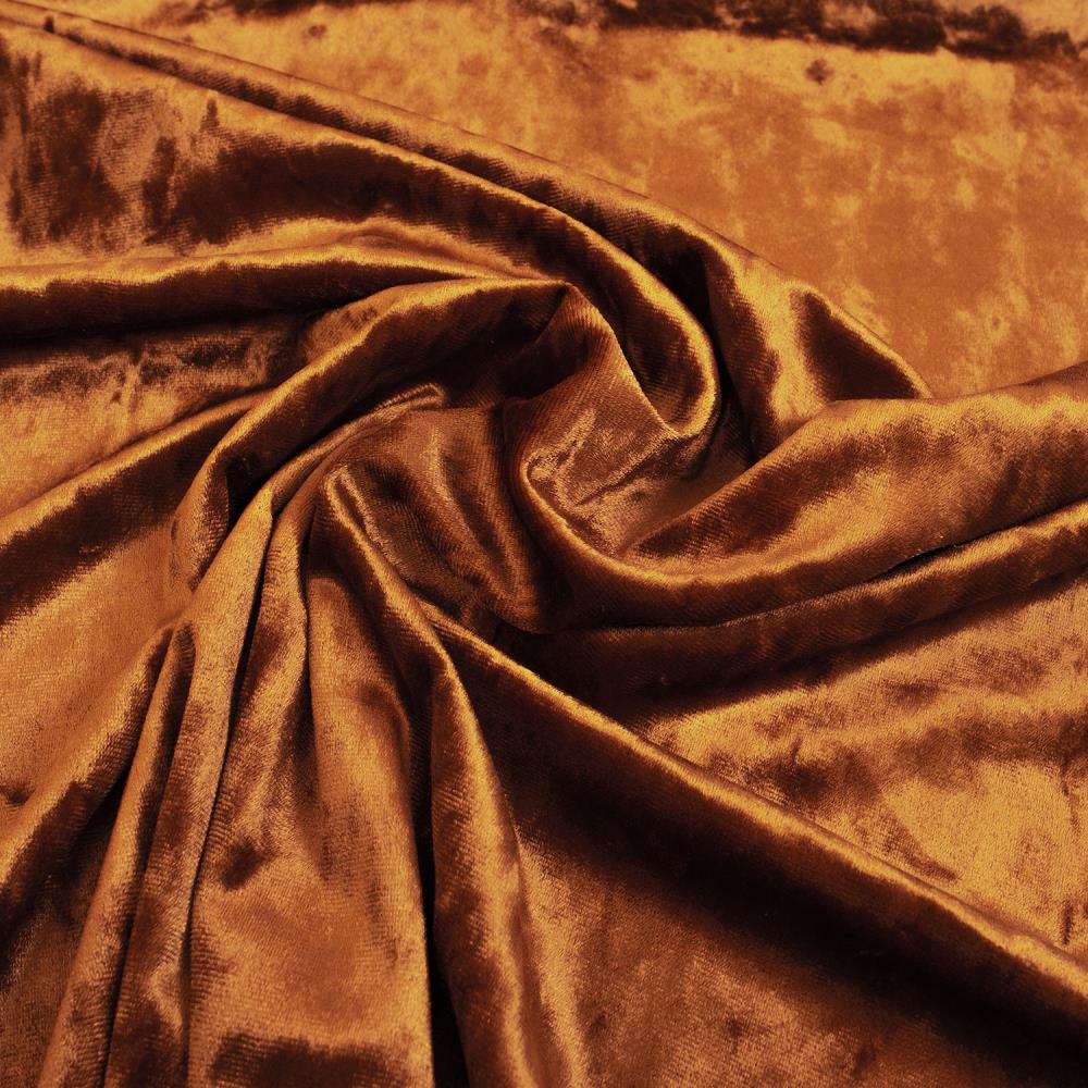Photo de velours avec élasthanne - cognac 240 g/m² – disponible chez Šarlotes audumi