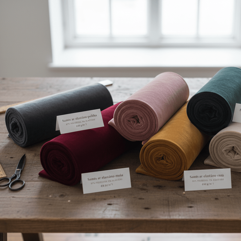 Image en velours avec élasthanne - noir 240 g/m² – disponible chez Šarlotes audumi
