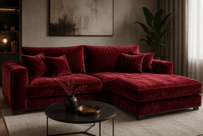 Image of wine-toned velvet – available online at Šarlotes audumi