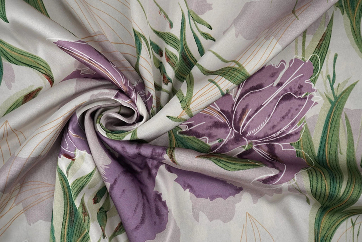 Satin avec élasthanne - orchidée lilas 80 g/m²