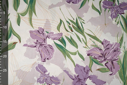 Satin avec élasthanne - orchidée lilas 80 g/m²