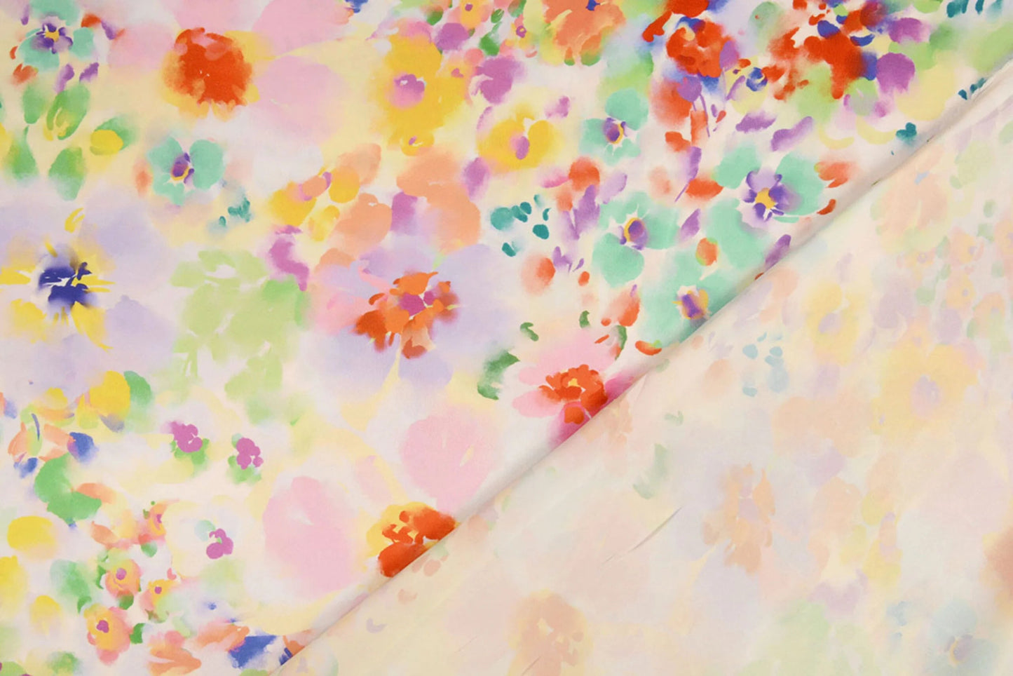 Satin with elastane - spring color pattern 80 g/m²