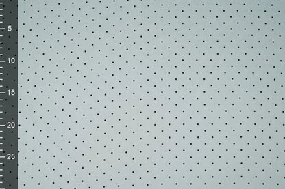 Satin with elastane - polka dots on a mint background 90 g/m²