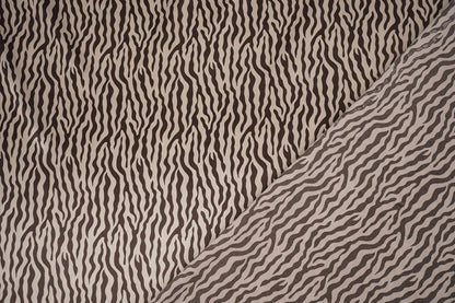 Satin with elastane - zebra 80 g/m²