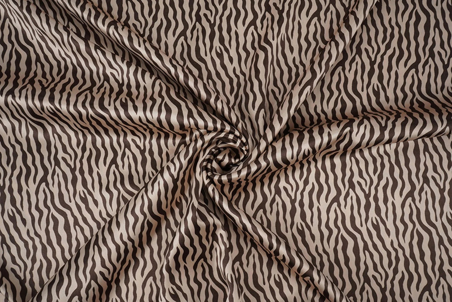 Satin with elastane - zebra 80 g/m²