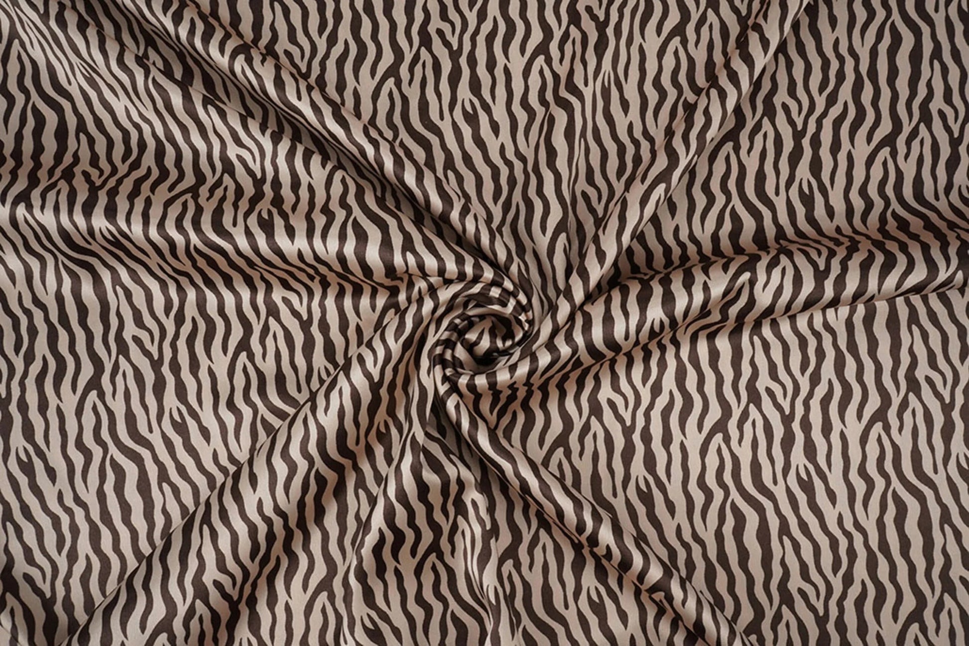 Satin with elastane - zebra 80 g/m²