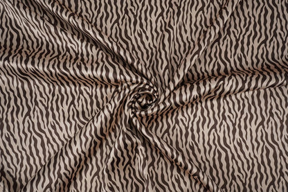Satin with elastane - zebra 80 g/m²