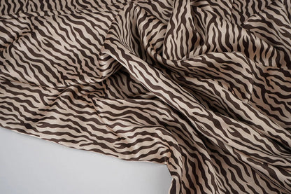 Satin with elastane - zebra 80 g/m²