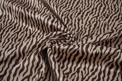 Satin with elastane - zebra 80 g/m²