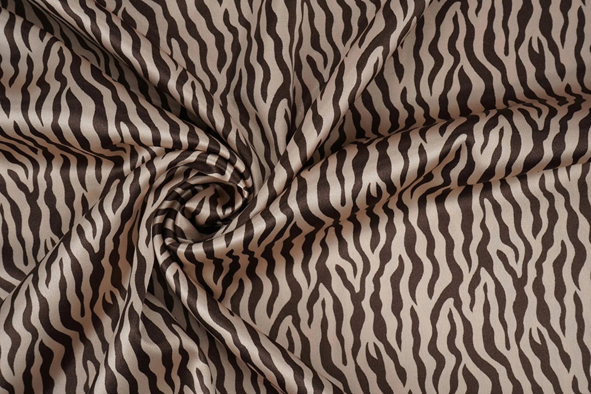 Satin with elastane - zebra 80 g/m²