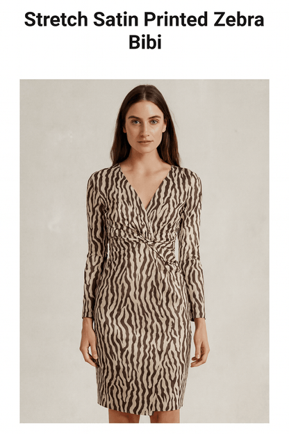 stretch satin - zebra 80 g/m²