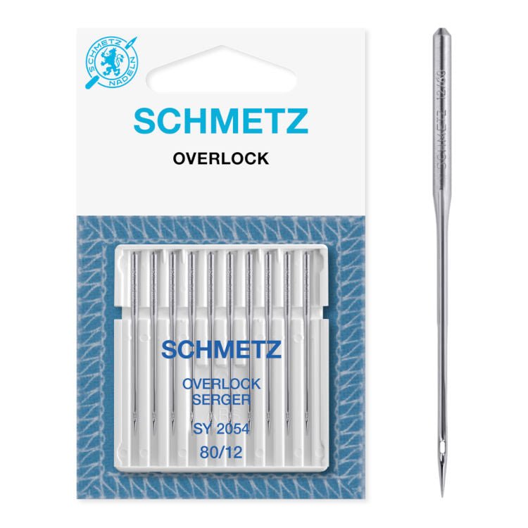 Aiguilles universelles pour surjeteuse SCHMETZ SY 2054 - n°80 (10 pièces) – disponible chez Šarlotes audumi