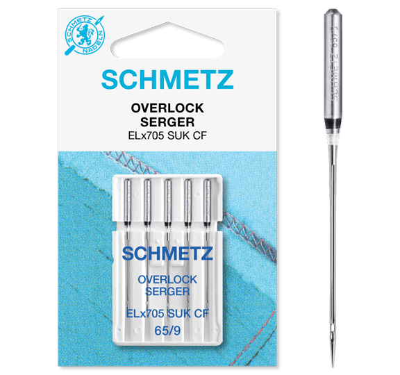 Image des aiguilles SCHMETZ pour surjeteuse et recouvreuse pour tricot ELx705 SUK CF - n°65 (5 pièces) – disponible chez Šarlotes audumi