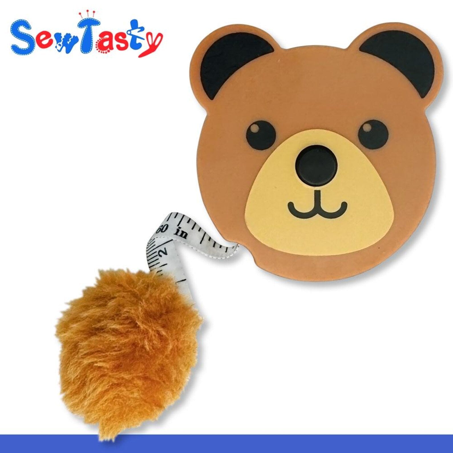 Image de ruban à mesurer rétractable Sew Tasty en forme d’animal, 150 cm – pour la couture et les loisirs créatifs – disponible en ligne chez Šarlotes audumi