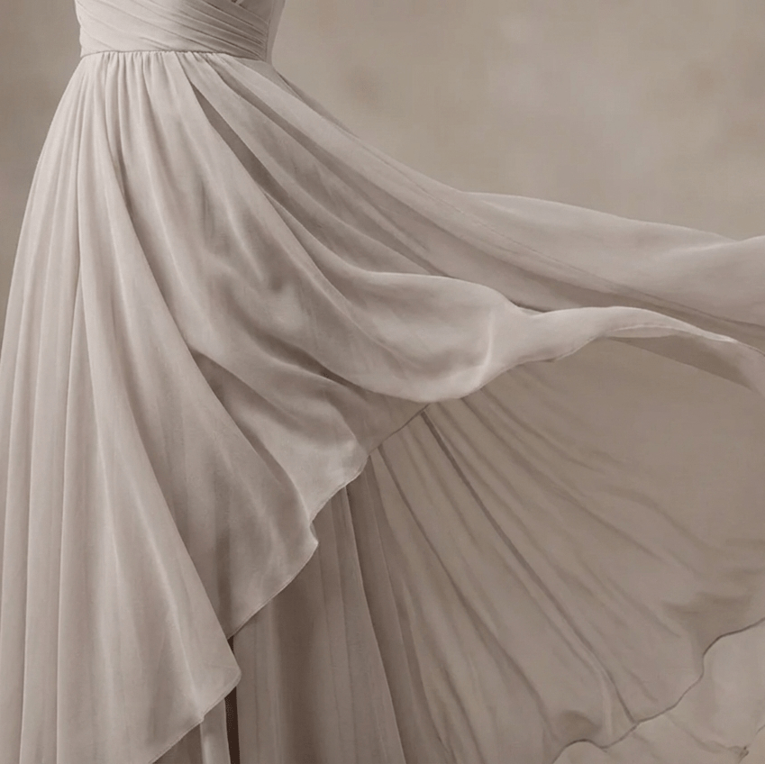 Image of Chiffon - light grey | 150 cm | 80 g/m² – available at Charlotte's Fabrics