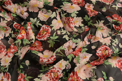 Chiffon - roses | 150 cm | 65 g/m²