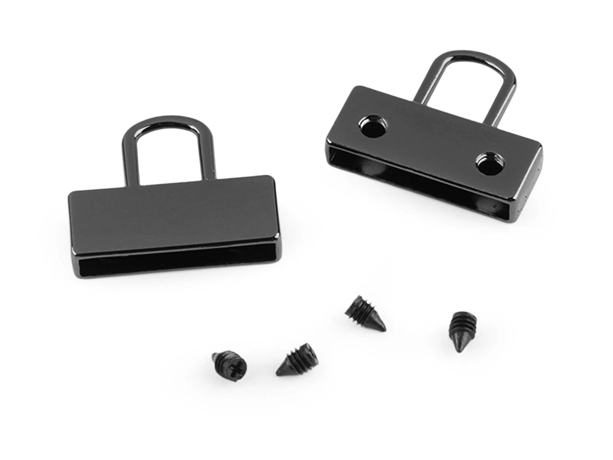 Image d’un fermoir d’extrémité pour sangle ou bracelet avec boucle 20 mm | tons variés – disponible chez Charlotte tissus