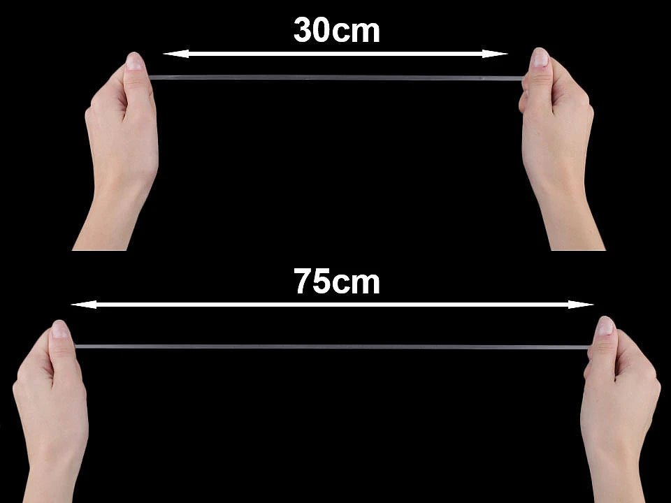 Ruban élastique transparent en silicone 6 mm - paquet de 20 m