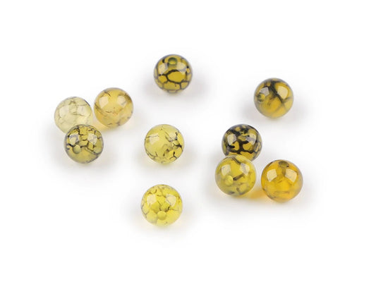 Perles minérales en agate synthétique Ø6 mm | 10 pièces