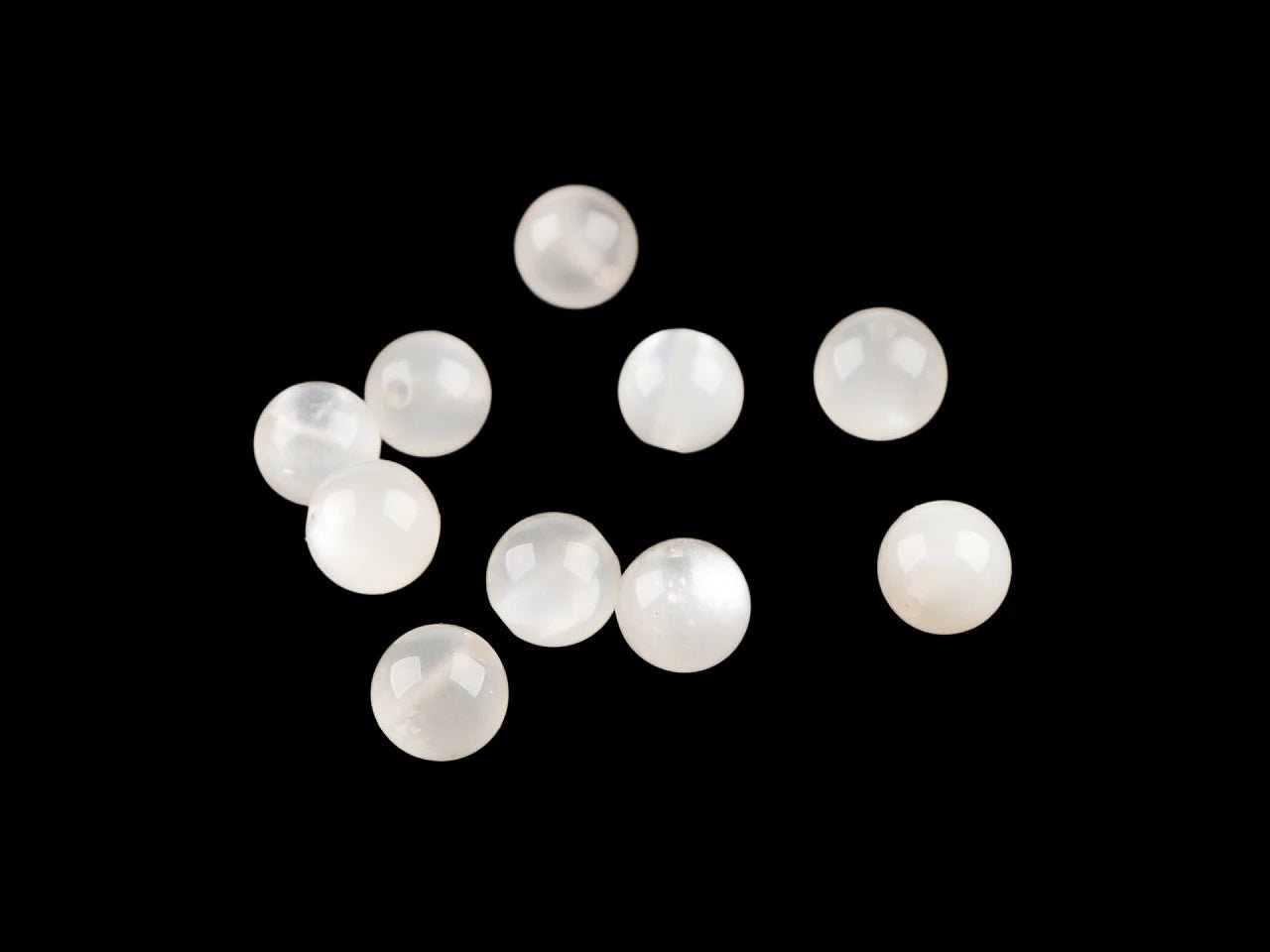 Perles en pierre de lune synthétique Ø6 mm | 10 pièces