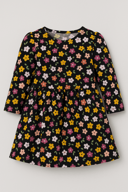 Fine cotton corduroy - small flowers 145 g/m²