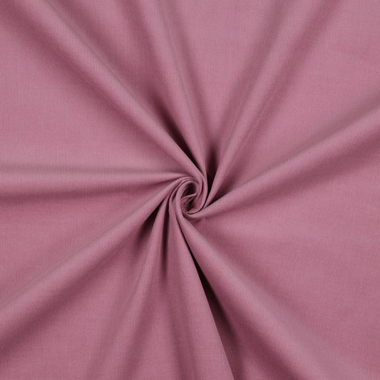 Velours côtelé de coton fin - vieux rose 145 g/m²