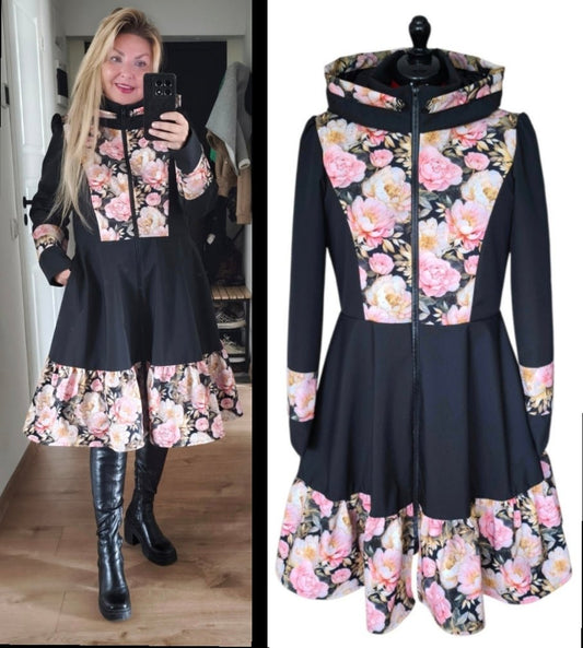 Image avec tissu softshell avec élasthanne – noir, disponible en ligne chez Šarlotes audumi