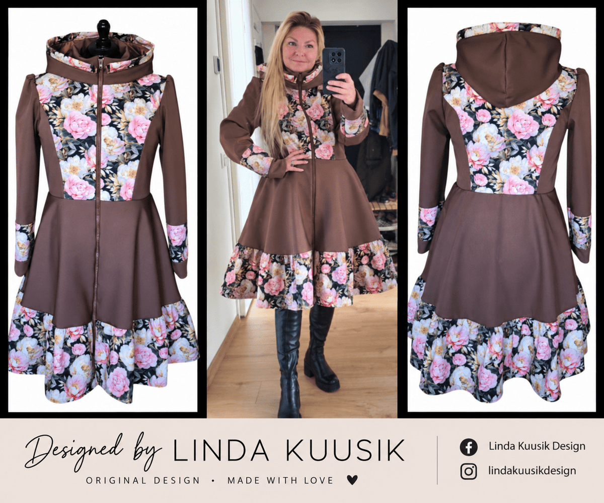 Image du tissu softshell avec élasthanne, ton chocolat – disponible en ligne chez Šarlotes audumi