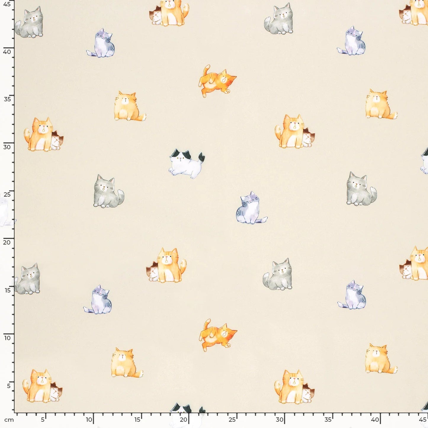 Softshell fabric - kittens 310 g/m²