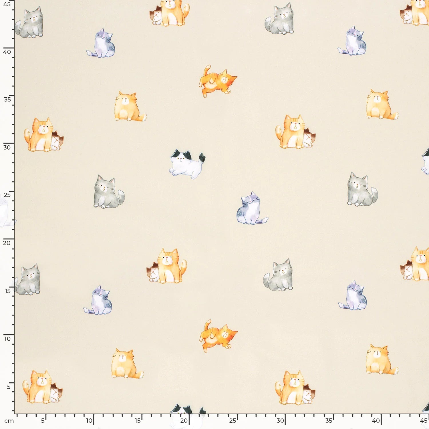Softshell fabric - kittens 310 g/m²