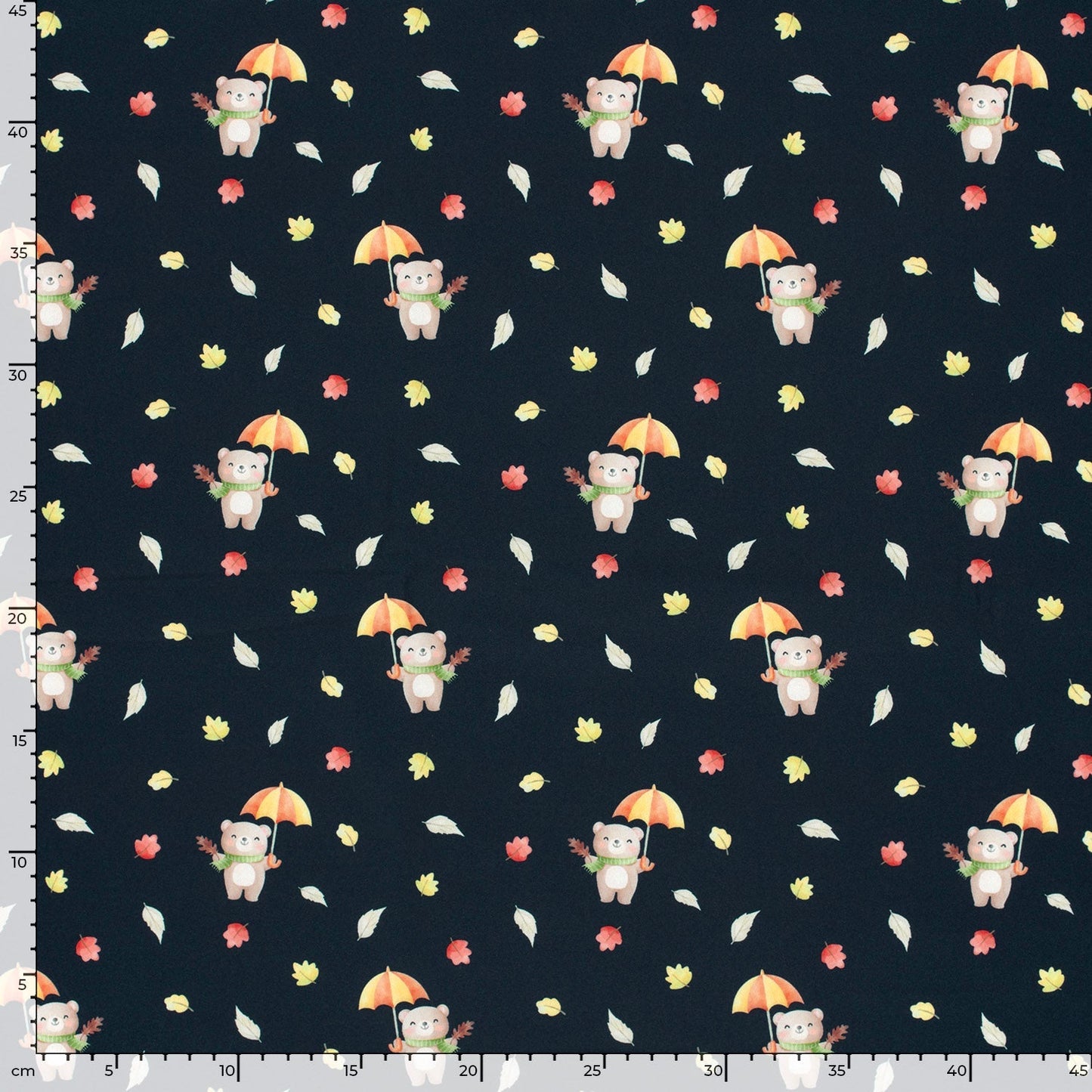 Tissu softshell - oursons avec parapluie 310 g/m²