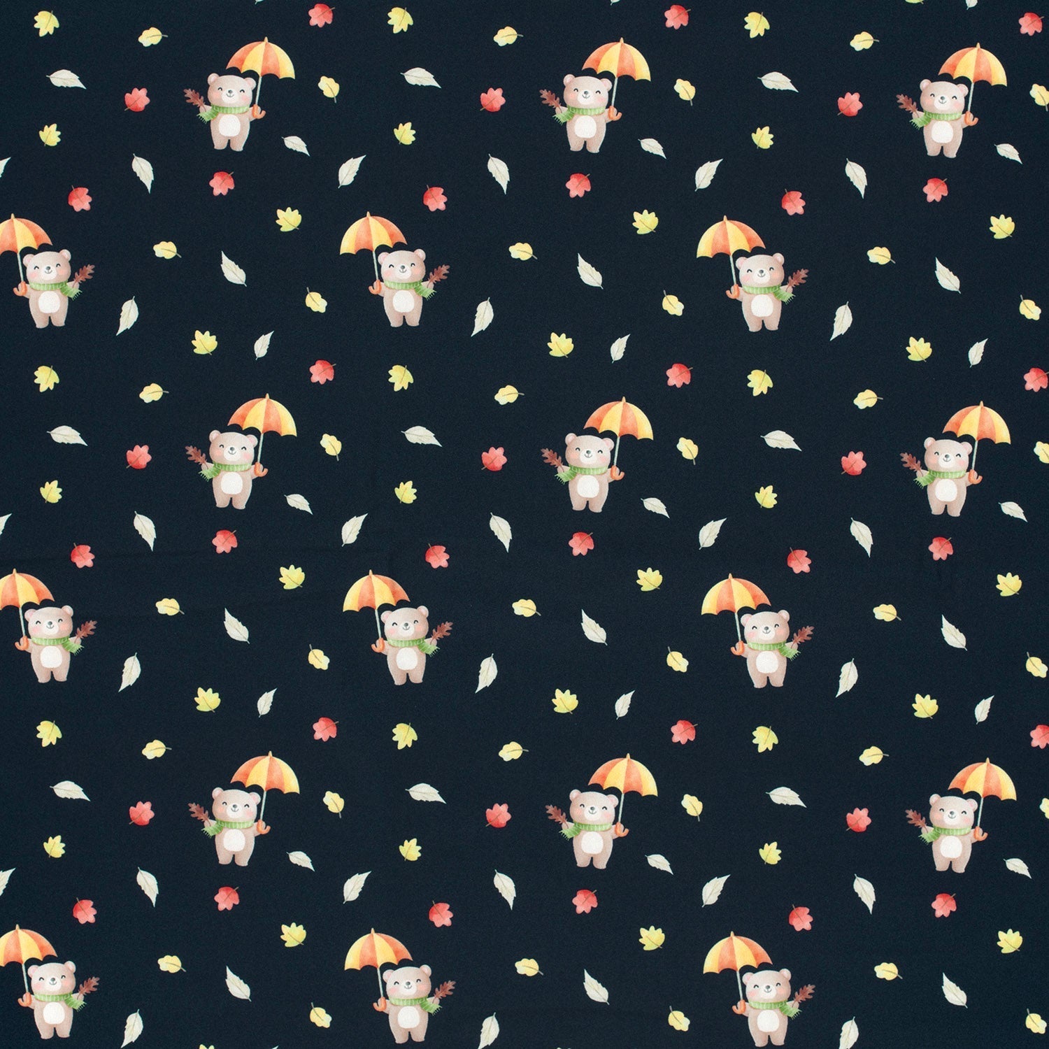 Tissu softshell - oursons avec parapluie 310 g/m²