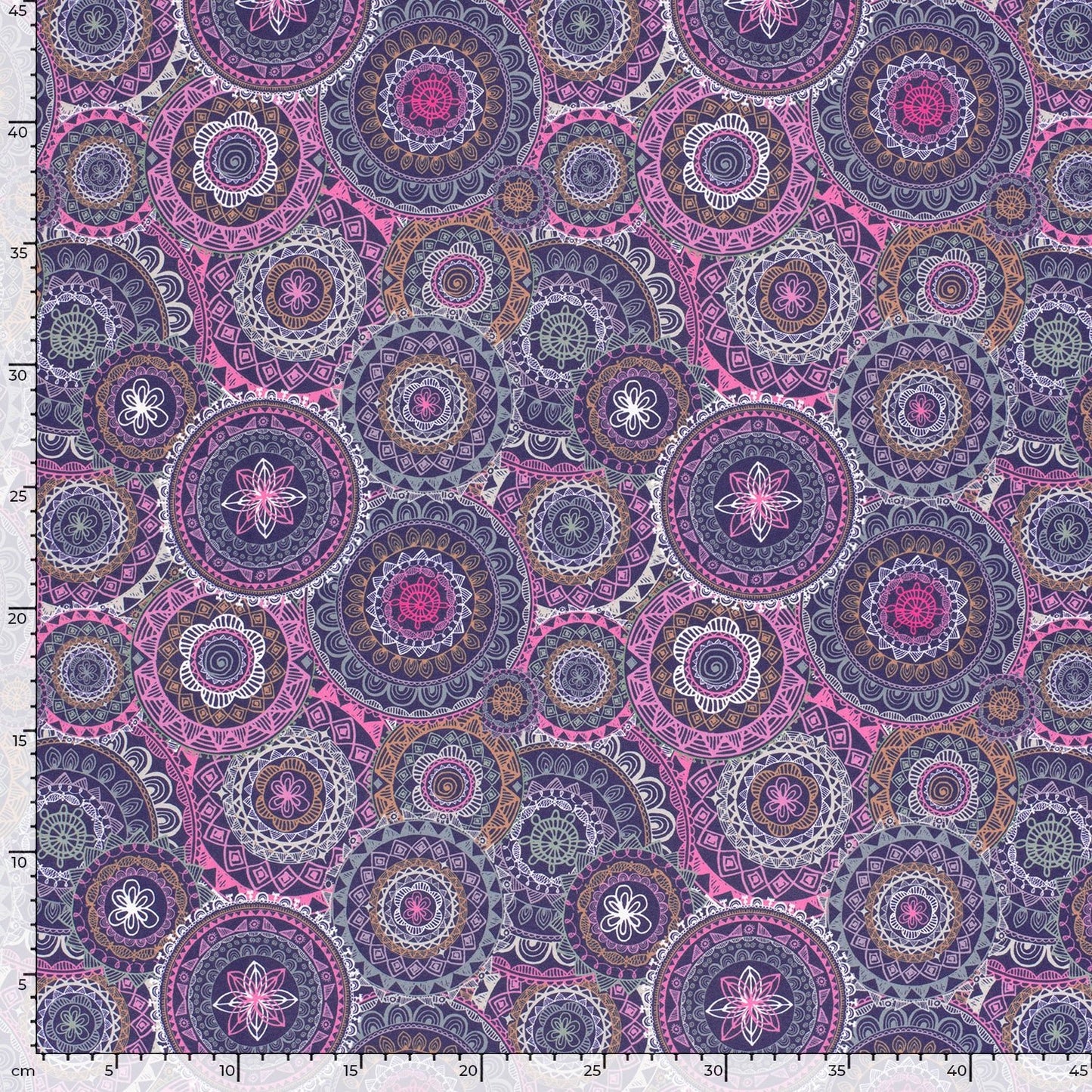 Softshell fabric - mandalas 310 g/m²