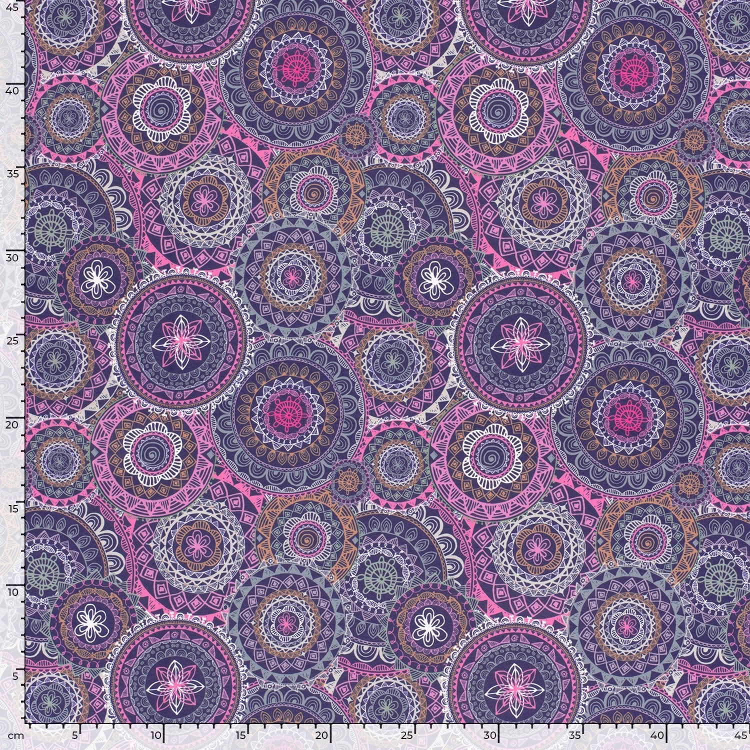 Softshell fabric - mandalas 310 g/m²