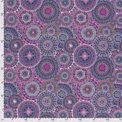 Softshell fabric - mandalas 310 g/m²