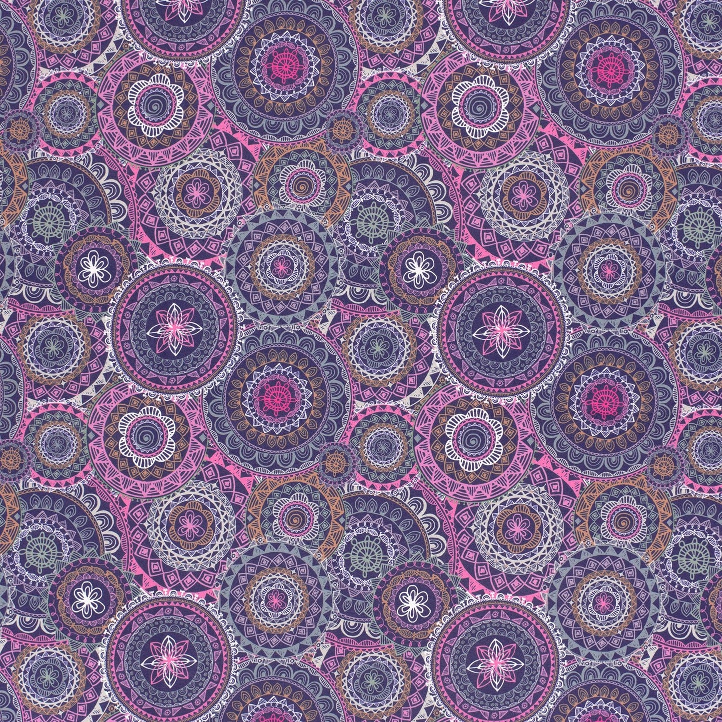 Softshell fabric - mandalas 310 g/m²