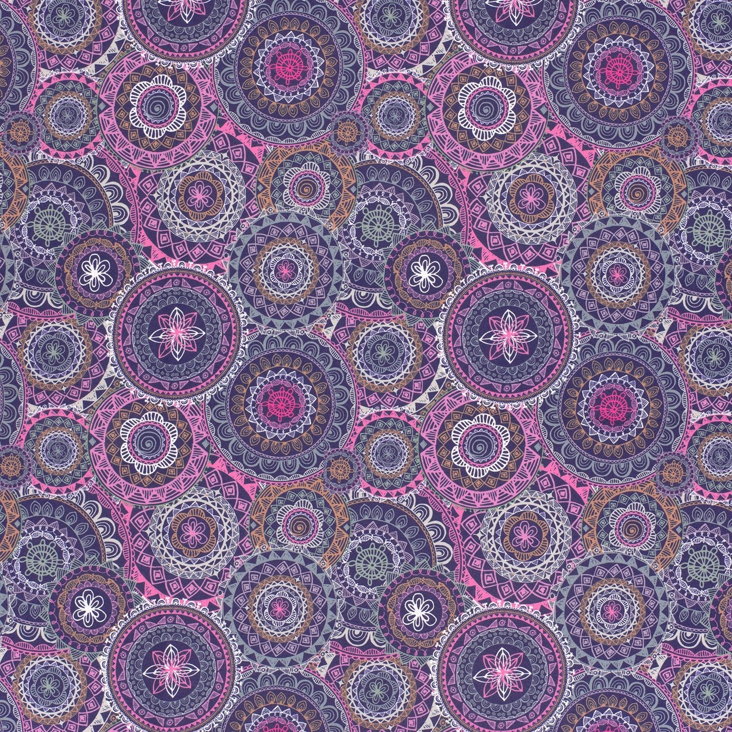 Softshell fabric - mandalas 310 g/m²