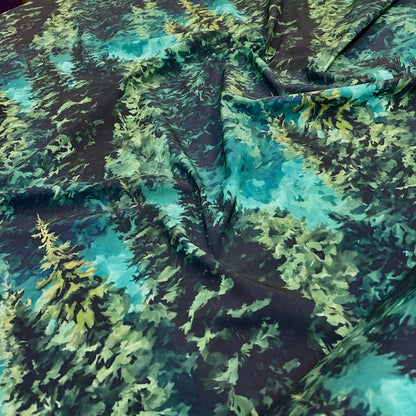 Image of Softshell fabric - Evergreen forest 300 g/m² – available from Šarlotes audumi