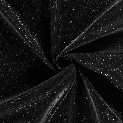 Softshell fabric - raindrop dots on a black background 310 g/m²