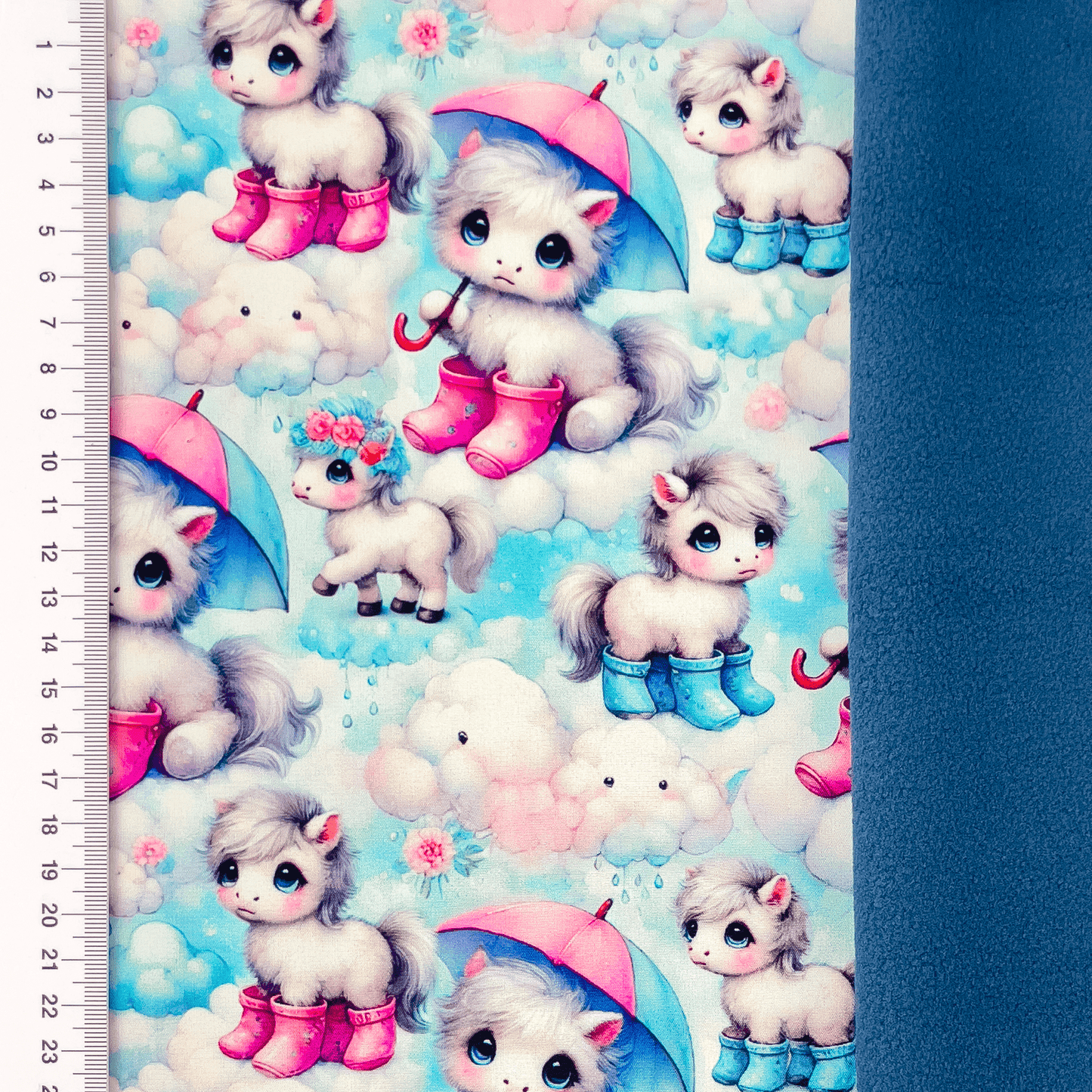 Image with Softshell fabric - ponies 310 g/m² – available Šarlotes audumi
