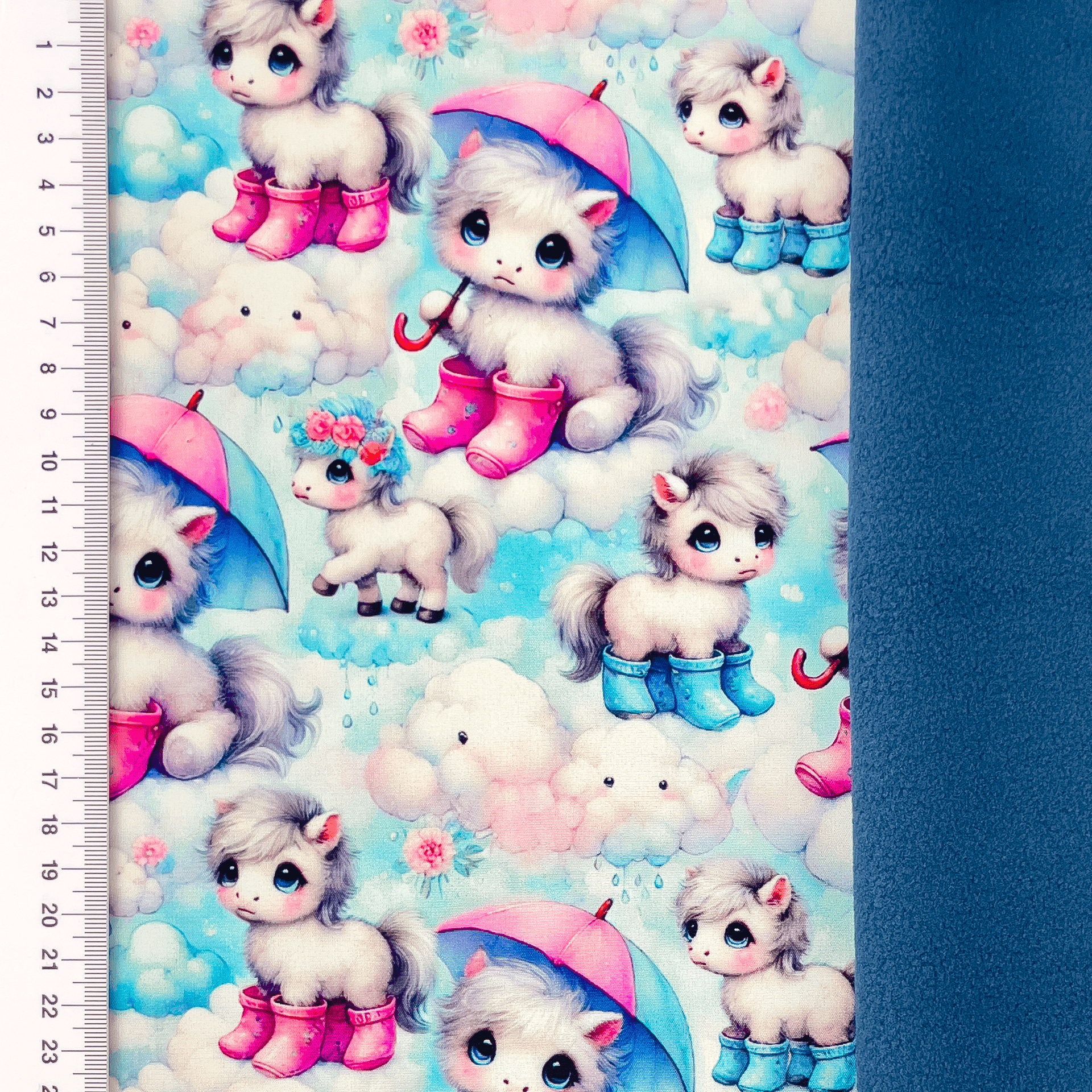 Image with Softshell fabric - ponies 310 g/m² – available Šarlotes audumi