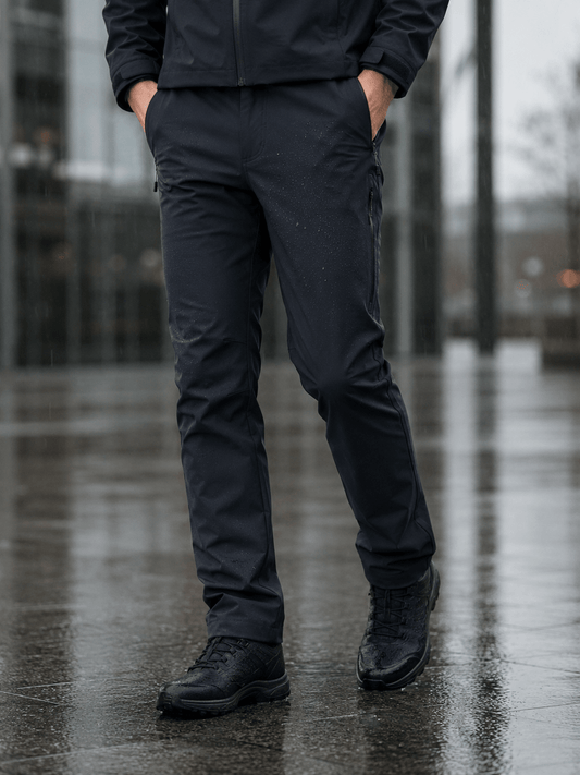 Image du tissu Softshell imperméable bleu marine – disponible en ligne chez Šarlotes audumi