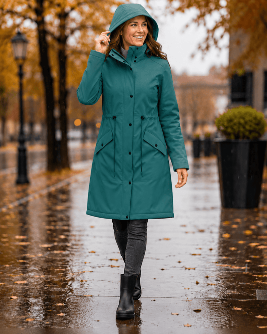 Image du tissu Softshell imperméable - vert pétrole / Petrol Green – disponible en ligne chez Les tissus de Charlotte