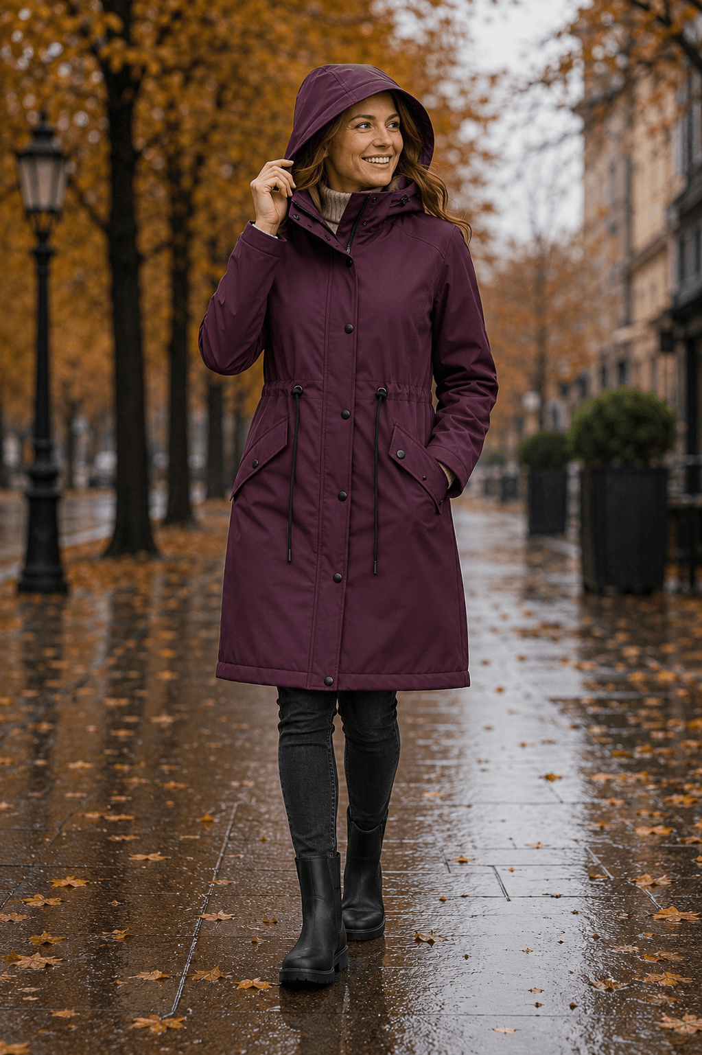 Image avec tissu softshell imperméable rouge vin – disponible en ligne chez Charlotte tissus