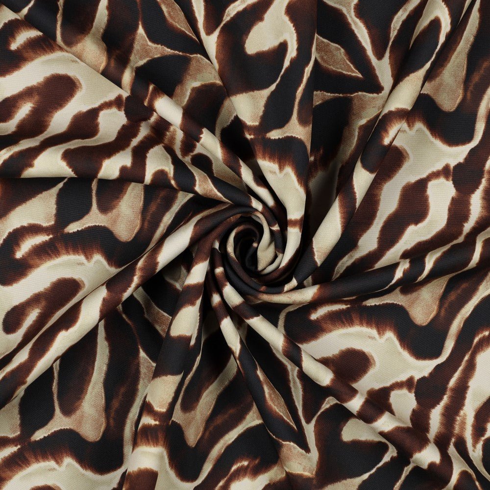 Softshell fabric - zebra pattern 330 g/m²
