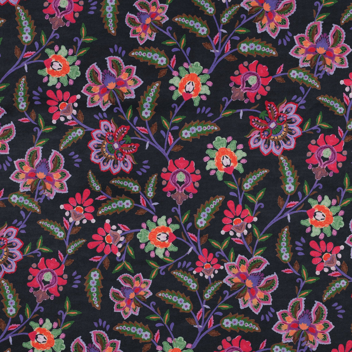 Image du tissu softshell à fleurs – disponible en ligne chez Šarlotes audumi