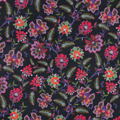 Image du tissu softshell à fleurs – disponible en ligne chez Šarlotes audumi